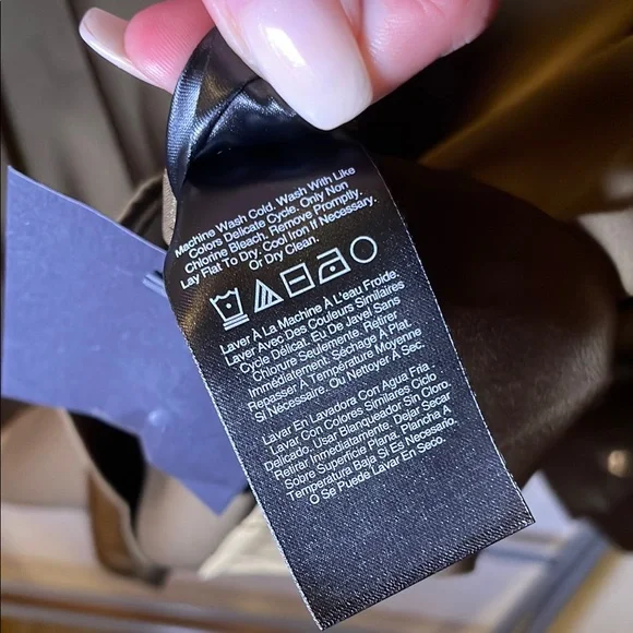 DONNA KARAN OLIVE GREEN BLOUSE - Picture 7 of 10